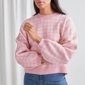 ISO & Other Stories Pink relaxed knit sweater xs or s, tag me if for sale!